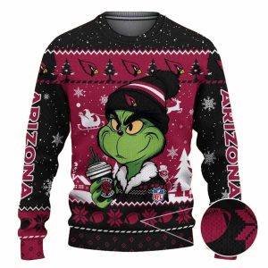 Arizona Cardinals The Grinch Drink Coffee Ugly Sweater
