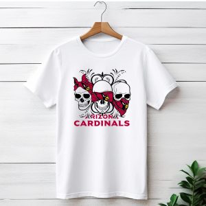 Arizona Cardinals Three Skulls Bandana T-Shirt