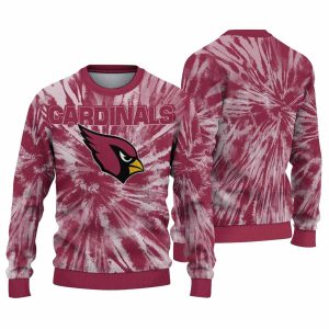 Arizona Cardinals Tie Dye Designs Red AOP Sweatshirt