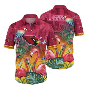 Arizona Cardinals Tropical Floral And Fauna Hawaiian Shirt