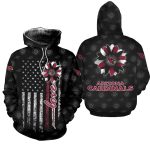 Arizona Cardinals US Flag And Sunflower AOP Hoodie