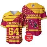 Arizona Cardinals US Flag Cosplay Baseball Jersey