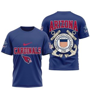 Arizona Cardinals United States Coast Guard AOP T Shirt
