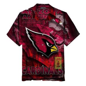 Arizona Cardinals Vintage Red And Black Map Hawaiian Shirt For Fans