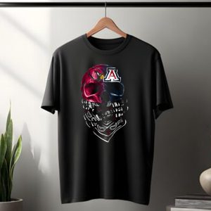 Arizona Cardinals Wildcats Skull Bandana T-Shirt