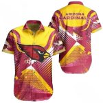 Arizona Cardinals Yellow And Red Geometric Hawaiian Shirt
