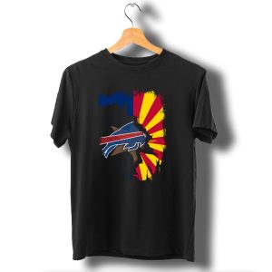 Arizona Flag And Buffalo Bills Logo United In Torn T-Shirt