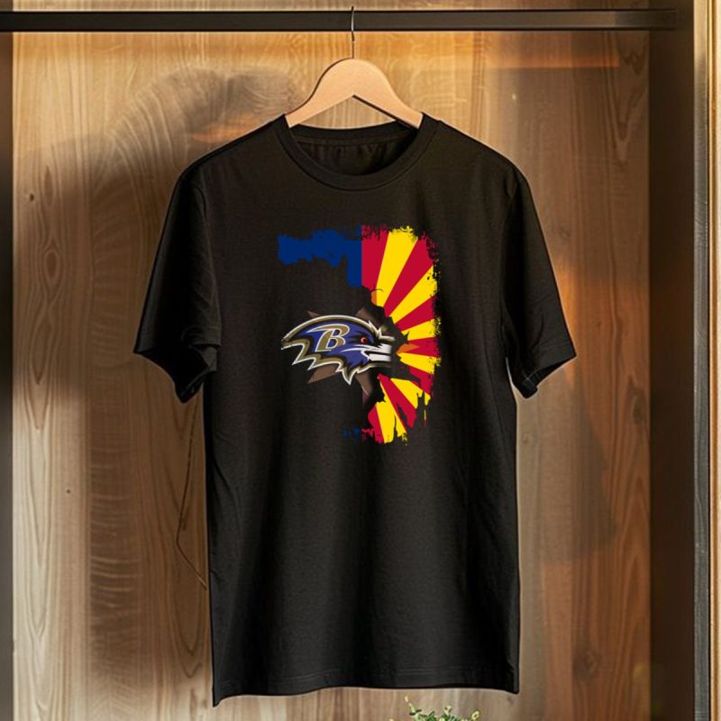 Arizona Meets Baltimore Ravens Team Pride Fan T Shirt 1 T Shirt 1