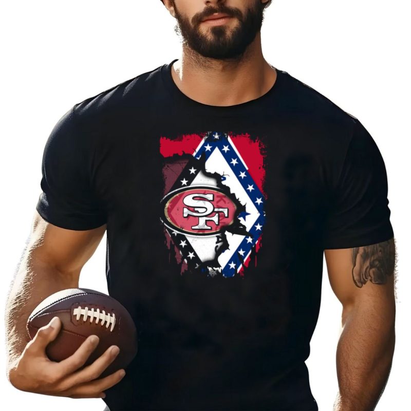 Arkansas Flag With San Francisco 49Ers T Shirt T Shirt 1