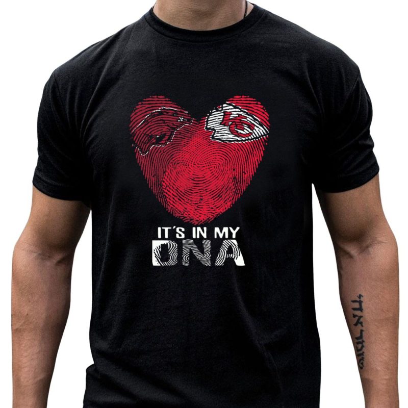 Arkansas Razorbacks And Kansas City Chiefs Heart Its In My Dna T Shirt T Shirt 1 1