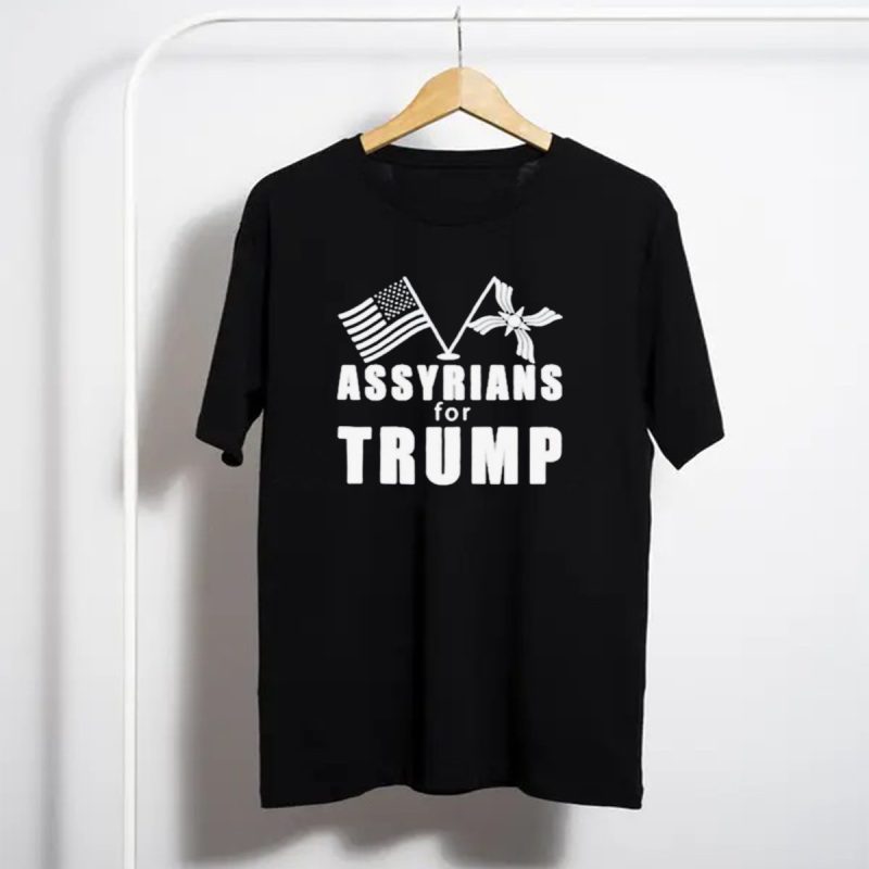 Assyrians For Trump American And Assyrian Flag Patriots T Shirt T Shirt 1