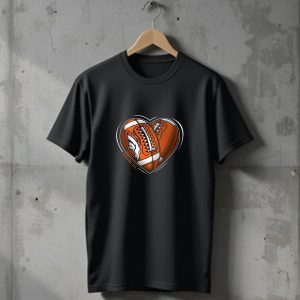 BBroncos Heart Design DH 90 NFL Denver Broncos T-Shirt