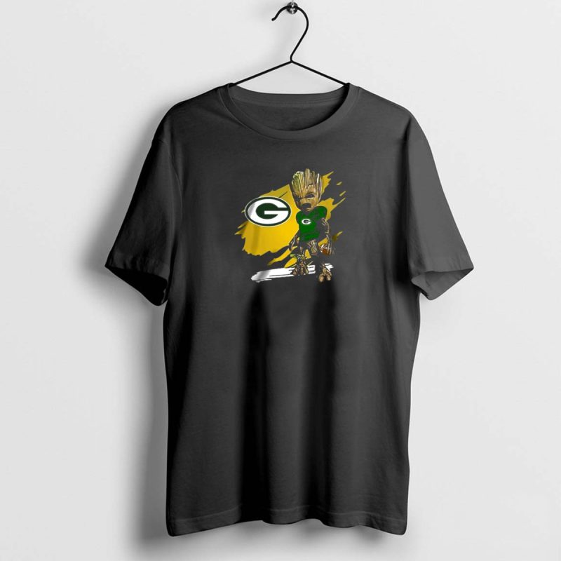 Baby Groot Green Bay Packers Football Fan T Shirt 1 1 T Shirt 1 1 1