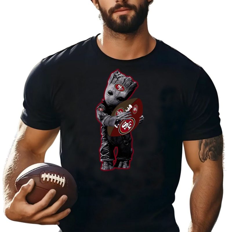 Baby Groot Hug San Francisco 49Ers Football Shirt T Shirt 1 1