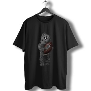 Baby Groot Oakland Raiders Football T-Shirt