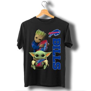 Baby Yoda And Groot Hug Buffalo Bills T Shirt