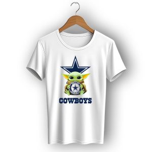 Baby Yoda Dallas Cowboys Hug Cuteness Star Wars Fan Favorite T-Shirt