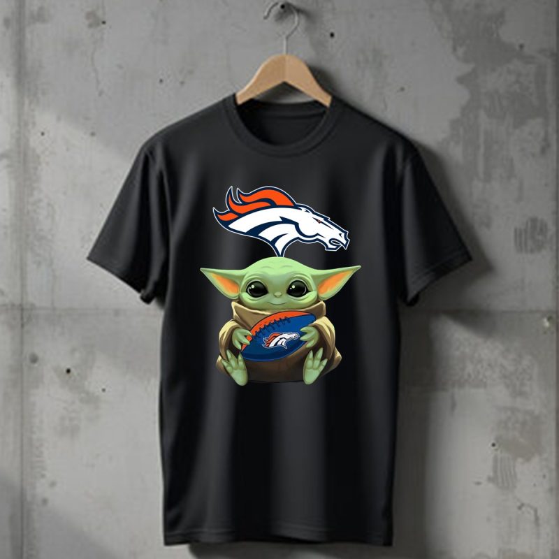 Baby Yoda Hand Denver Broncos Football T Shirt T Shirt 1