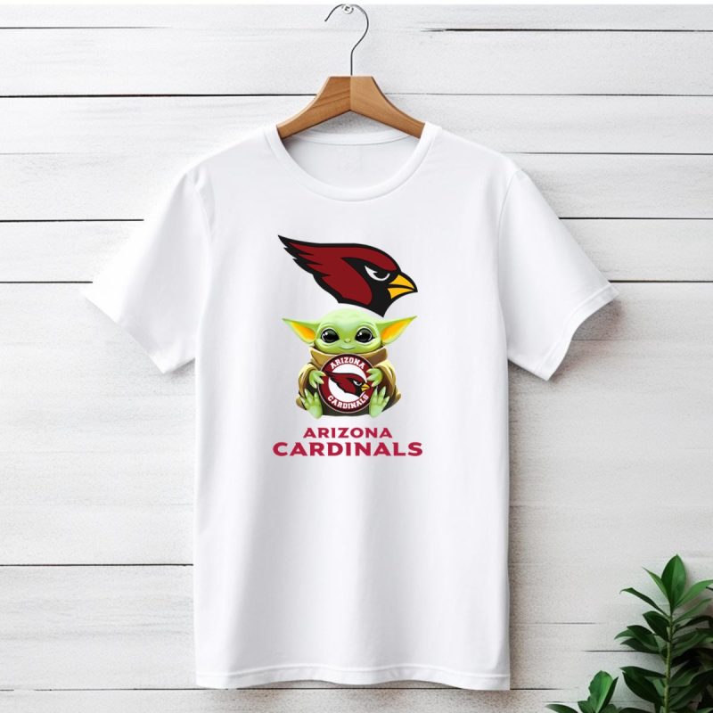 Baby Yoda Holding Arizona Cardinals Football T Shirt 1 T Shirt 1