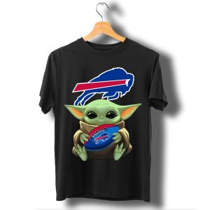 Baby Yoda Hug Buffalo Bills Ball T Shirt