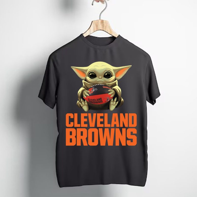 Baby Yoda Hug Cleveland Browns T Shirt T Shirt 1