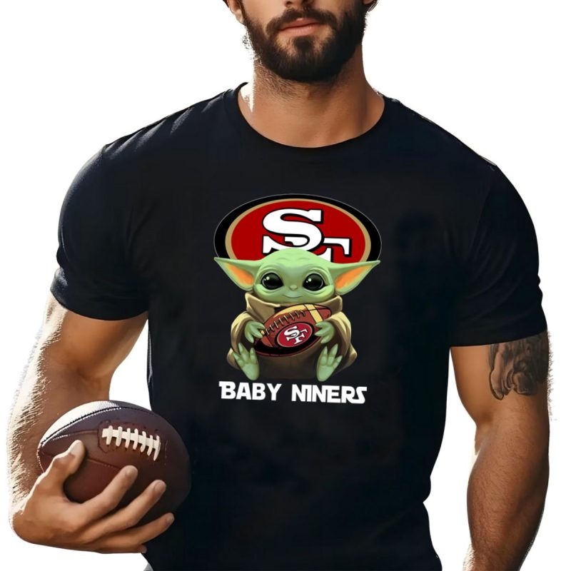 Baby Yoda Hug San Francisco 49Ers Logo Shirt T Shirt 1 1