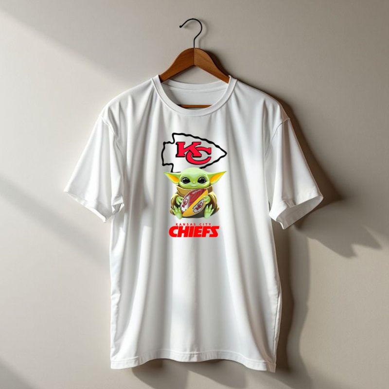Baby Yoda Hug Wilson Football Kansas City Chiefs Tailgate T Shirt T Shirt 1 1