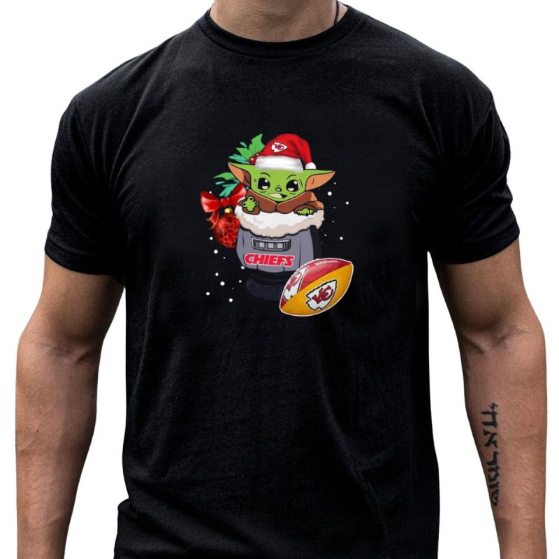 Baby Yoda Kansas City Chiefs Christmas 2024 Star Wars Football T Shirt T Shirt 1 1