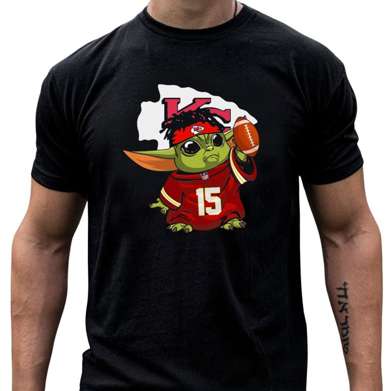 Baby Yoda Kansas City Chiefs Football Player Jersey 15 T Shirt T Shirt 1 1