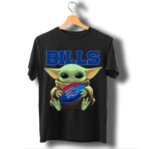 Baby Yoda Loves The Buffalo Bills Star Wars T Shirt