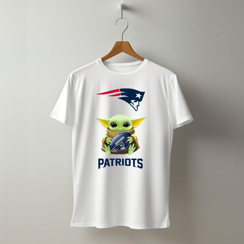 Baby Yoda New England Patriots Football Hug T Shirt T Shirt 1