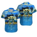 Philadelphia Eagles Baby Yoda Ocean Hawaiian Shirt
