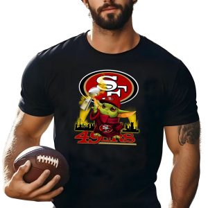 Baby Yoda San Francisco 49ers with Super Bowl 2019 2020 shirt