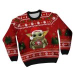 Baby Yoda Santa San Francisco 49ers Christmas Ugly Sweater