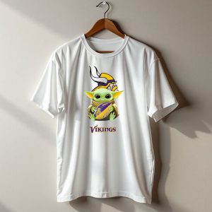 Baby Yoda Vikings Football Tailgate Minnesota Hug White T Shirt