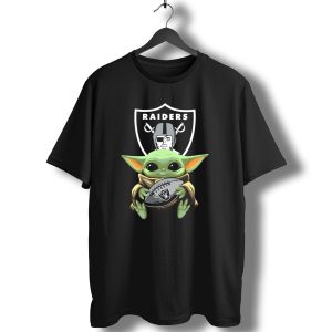 Babyyoda Raiders Football Mandalorian Crossover T-Shirt