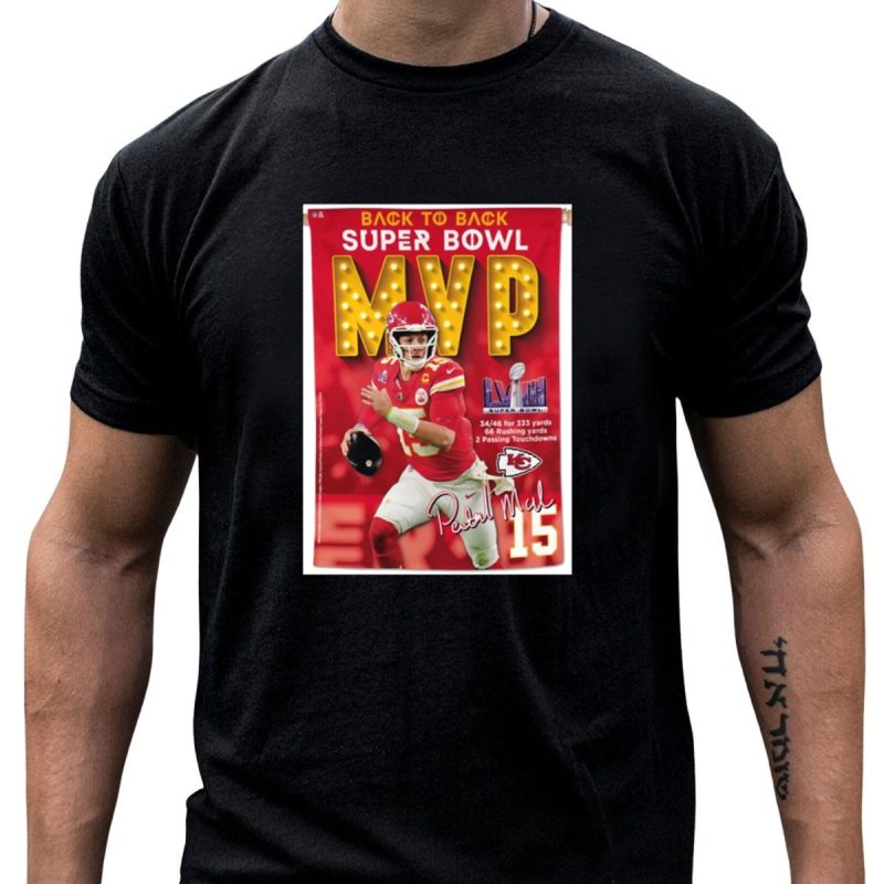 Back To Back Super Bowl Mvp Patrick Mahomes Kansas City Chiefs Signature Lviii T Shirt T Shirt 1 1