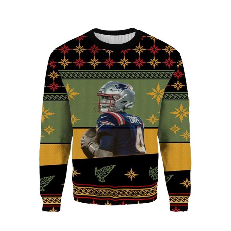 Bailey Zappe New England Patriots Ugly Sweater 1