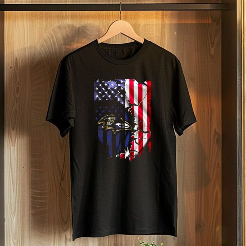 Baltimore Ravens American Flag T Shirt 1 T Shirt 1