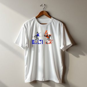 Baltimore Ravens And Orioles Mascot Skyline T-Shirt