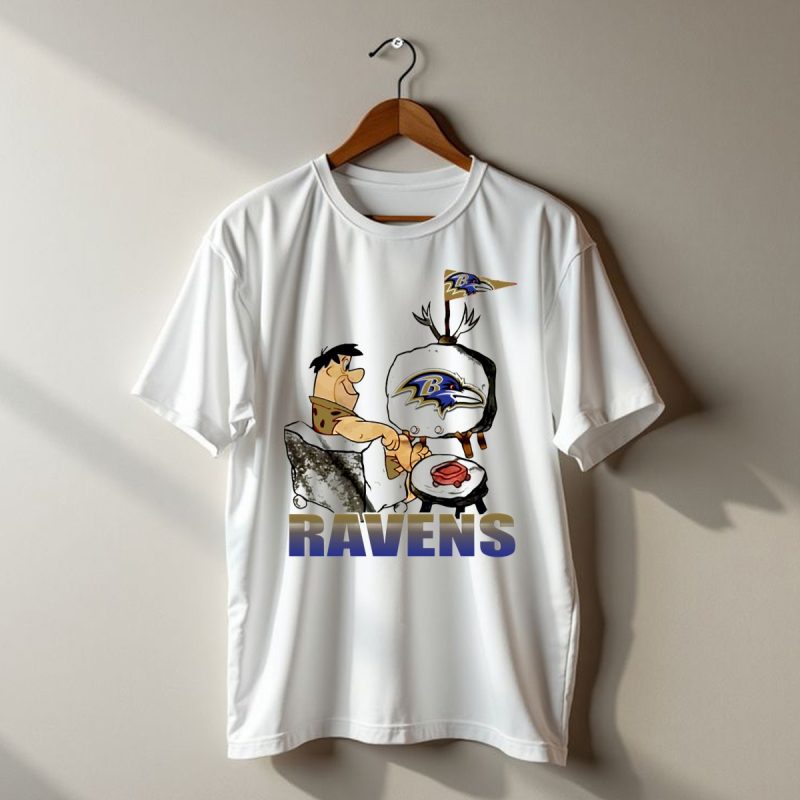 Baltimore Ravens Cartoon Character Watching Tv With Team T Shirt 1 T Shirt 1