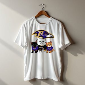 Baltimore Ravens Cats in Team Jerseys T-Shirt