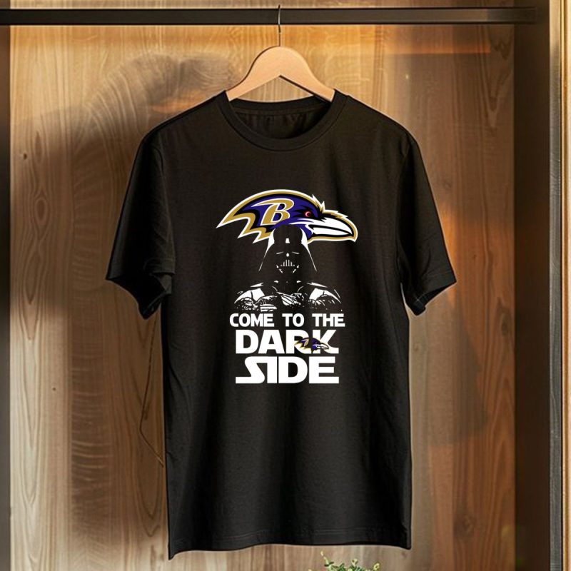 Baltimore Ravens Come To The Dark Side Dark Vader Star Wars T Shirt T Shirt 1