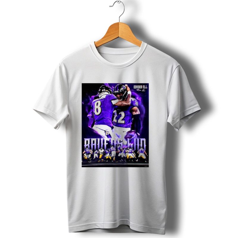 Baltimore Ravens Conquer All Against Pittsburgh Steelers Highlighting Nfl Rivalry T Shirt 1 T Shirt 1