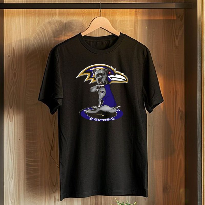 Baltimore Ravens Dog With Team T Shirt 1 T Shirt 1