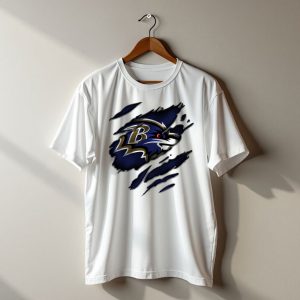 Baltimore Ravens Fierce Logo Claw Marks T-Shirt