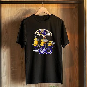 Baltimore Ravens Go Minions Football Mascot Fan T-Shirt