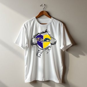 Baltimore Ravens Goucher Gophers Heart Logo Fusion T-Shirt