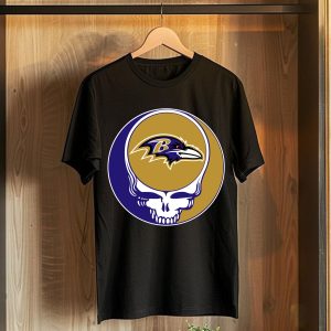Baltimore Ravens Grateful Dead Fan Fan Football T-Shirt