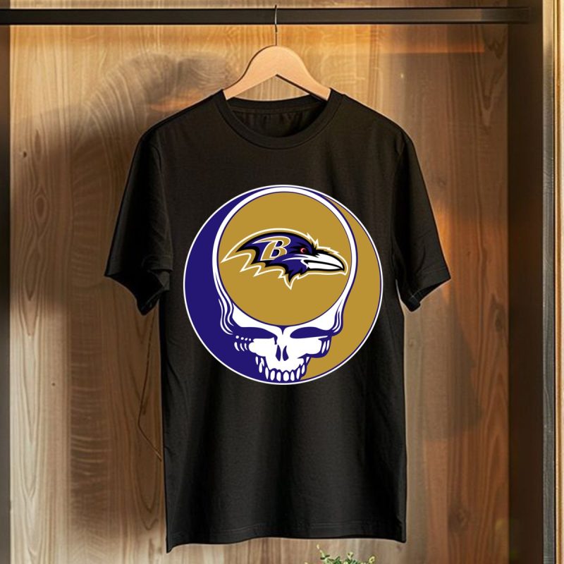 Baltimore Ravens Grateful Dead Fan Fan Football T Shirt T Shirt 1